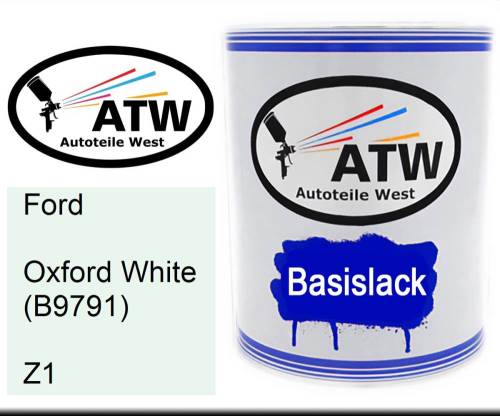 Ford, Oxford White (B9791), Z1: 1L Lackdose, von ATW Autoteile West.